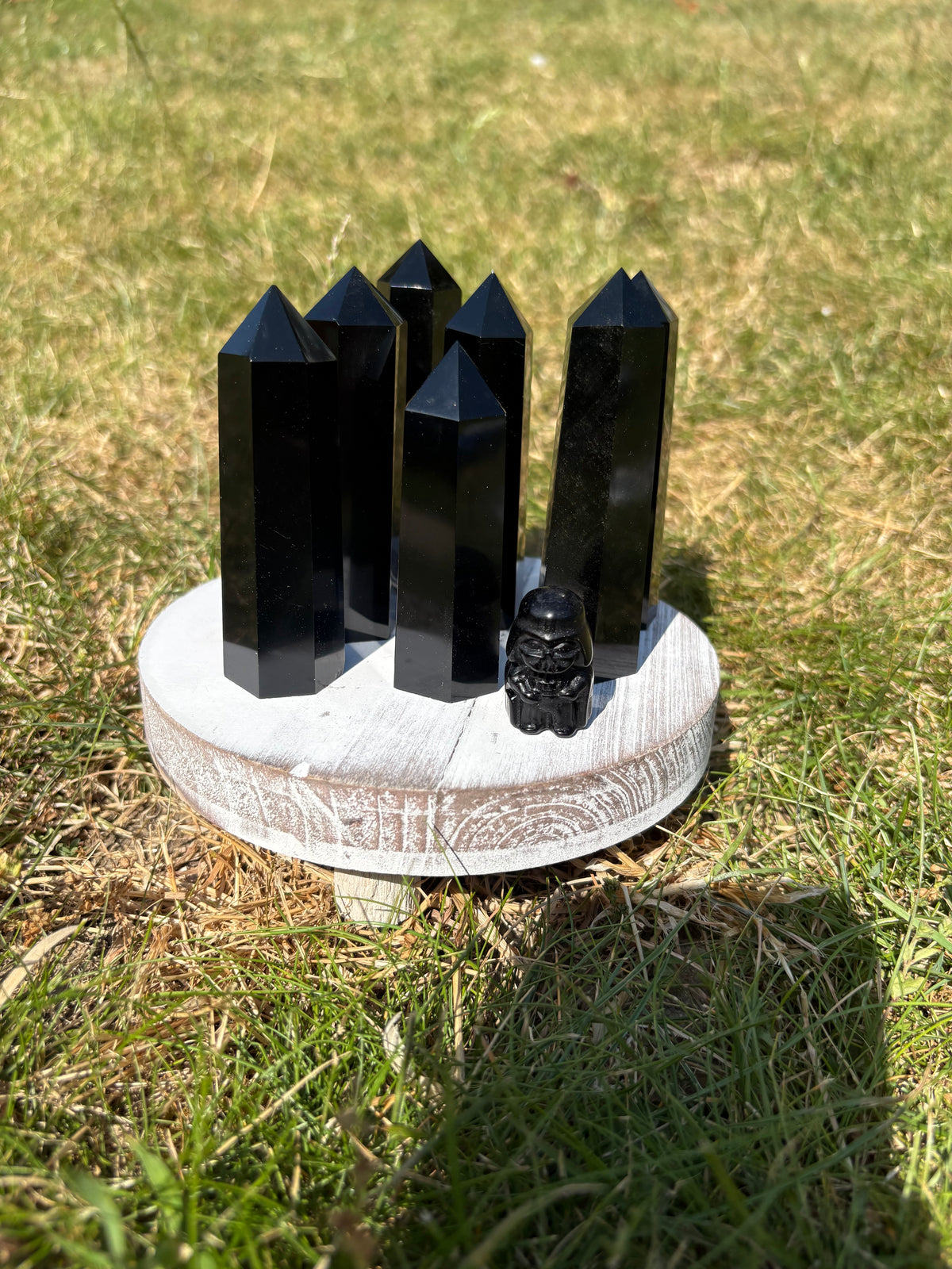 Obsidian mini towers and mini Darth Vader
