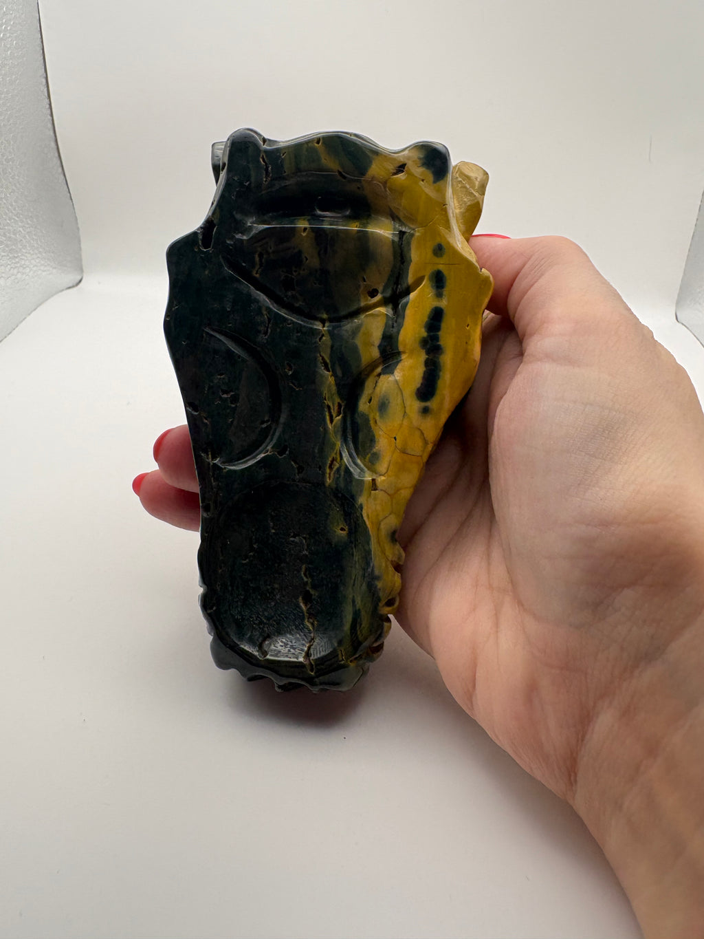 Large Crystal Serpentine Dragon Skull