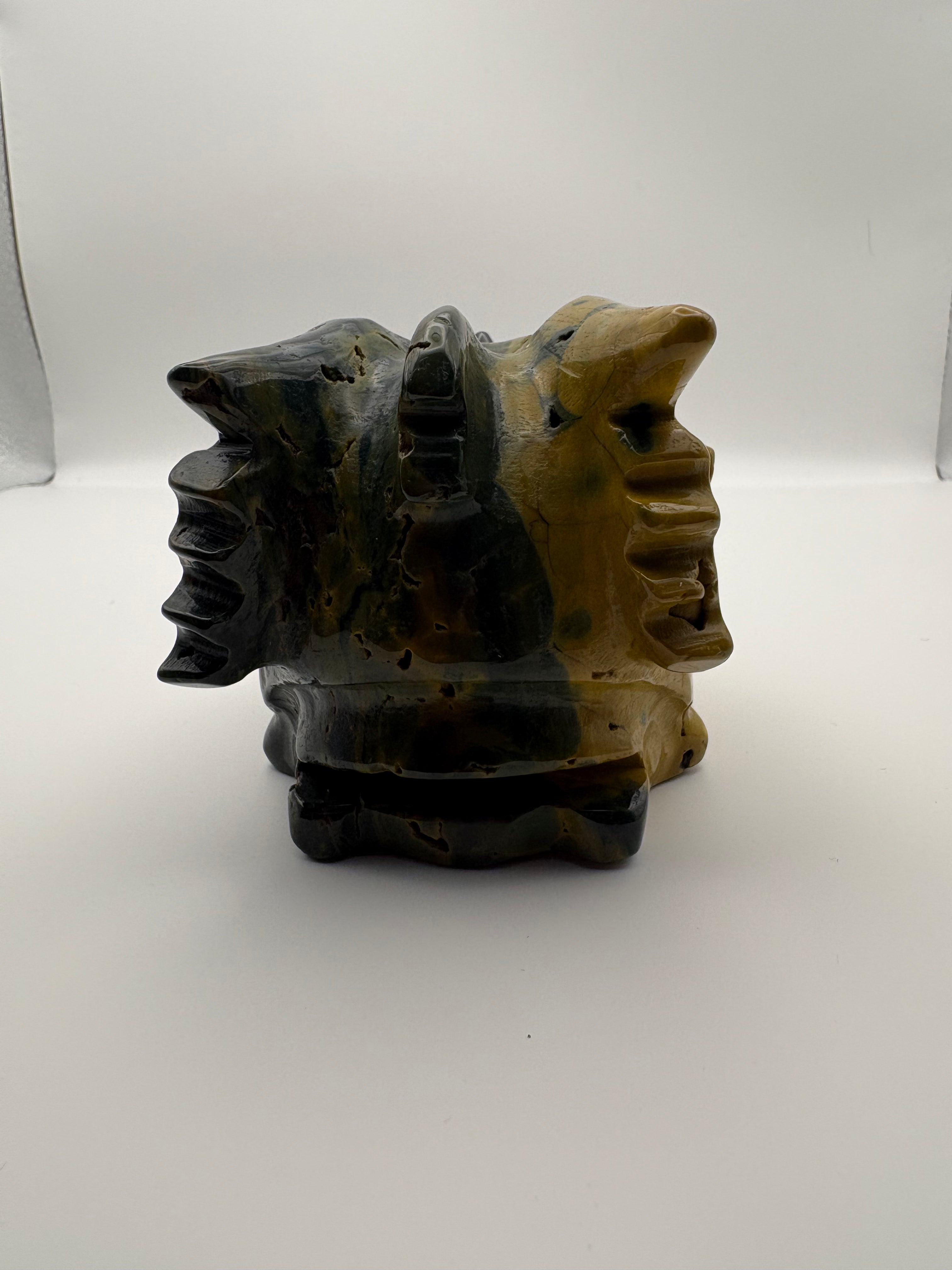 Large Crystal Serpentine Dragon Skull
