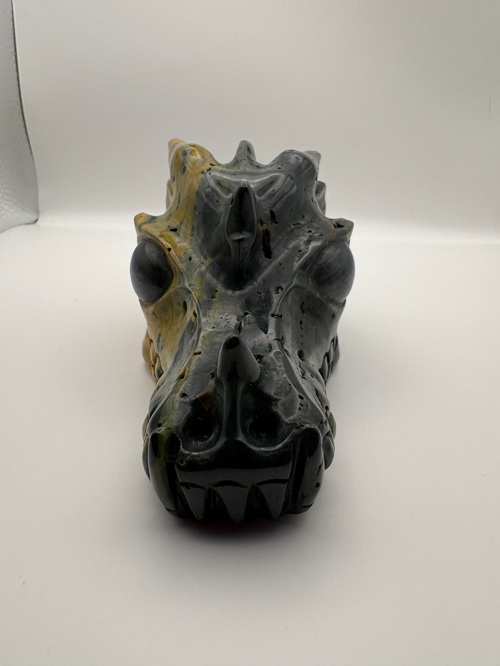 Large Crystal Serpentine Dragon Skull