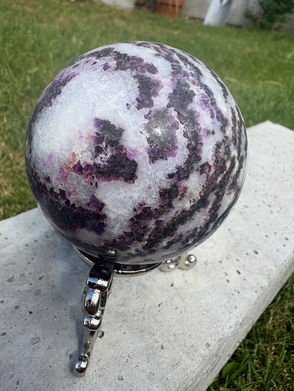 Zebra jasper sphere