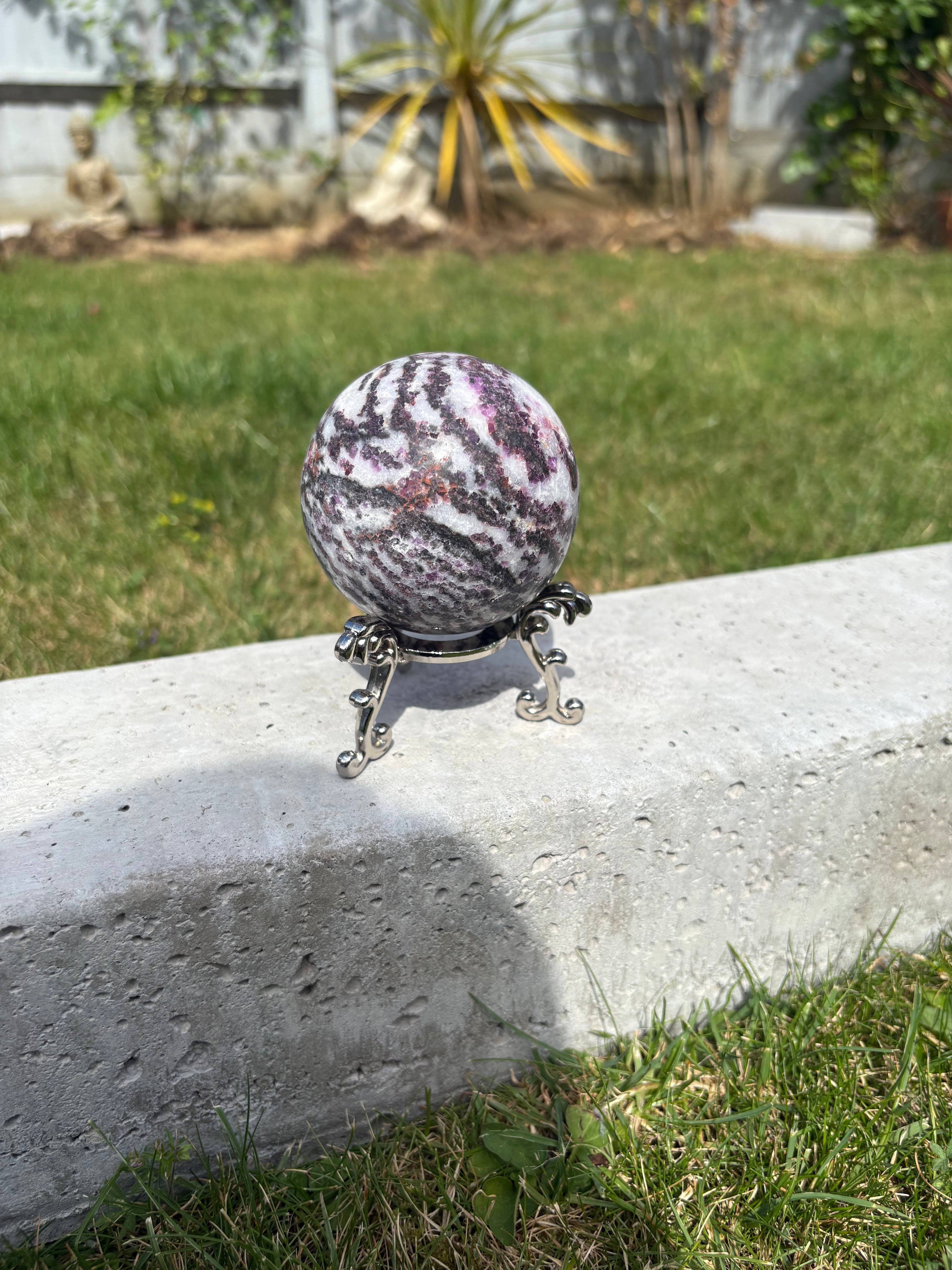 Zebra jasper sphere
