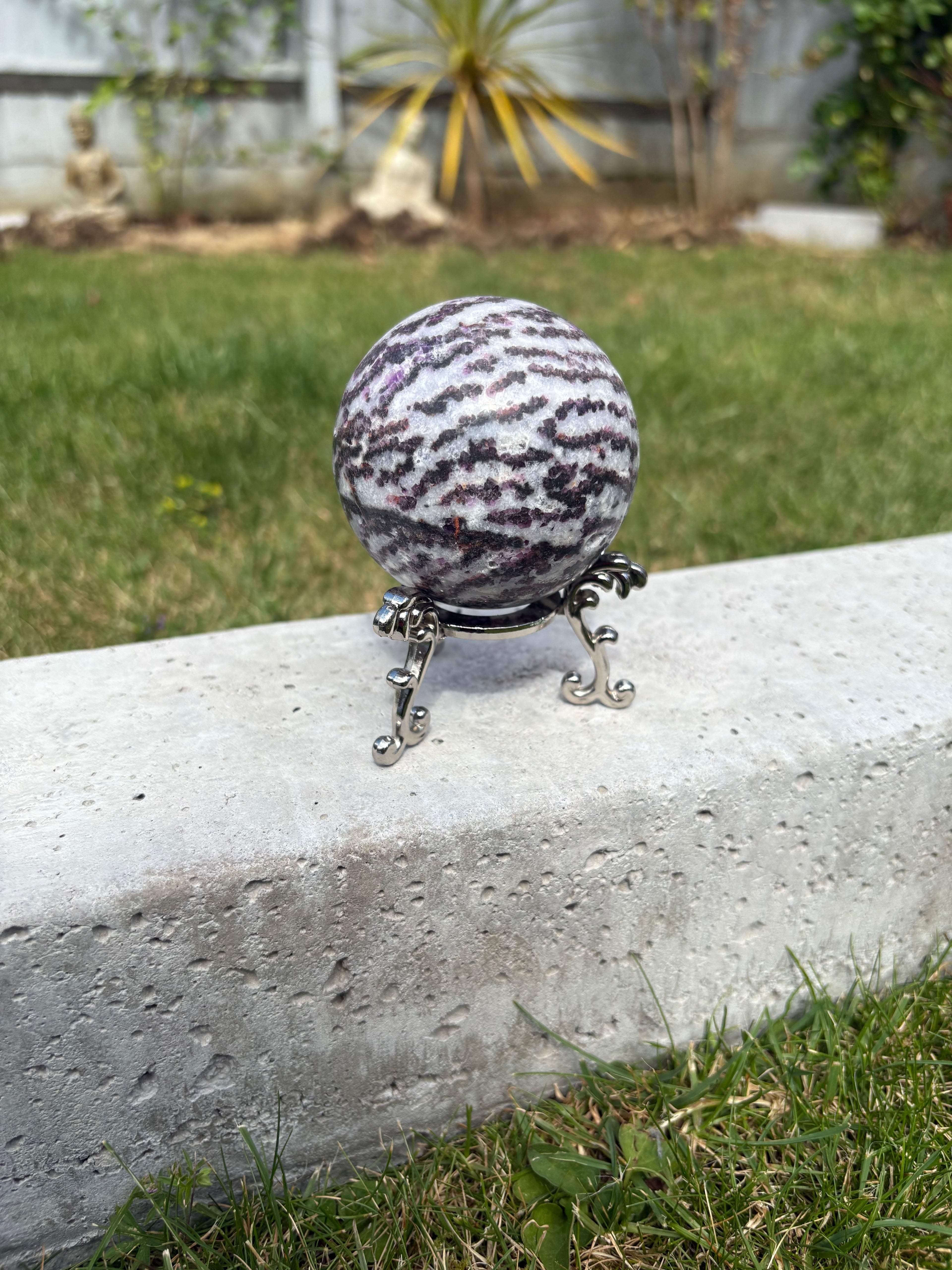 Zebra jasper sphere