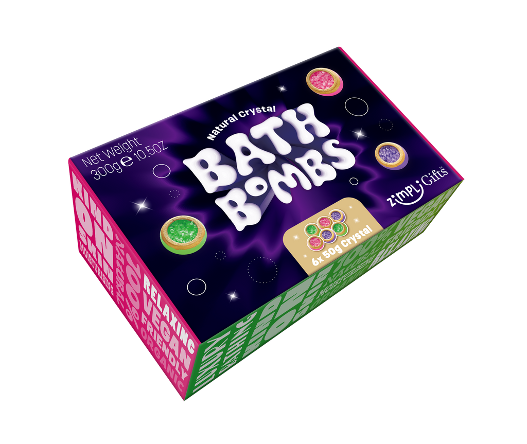 Zimpli Gifts 6x 50g Crystal Bath Bombs