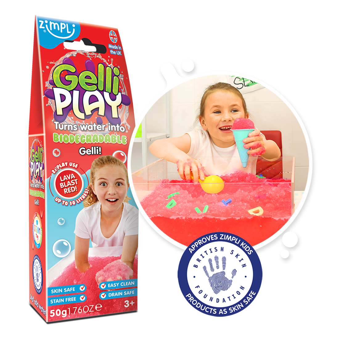 Zimpli Gelli Play Certified Biodegradable Sensory Play Toy