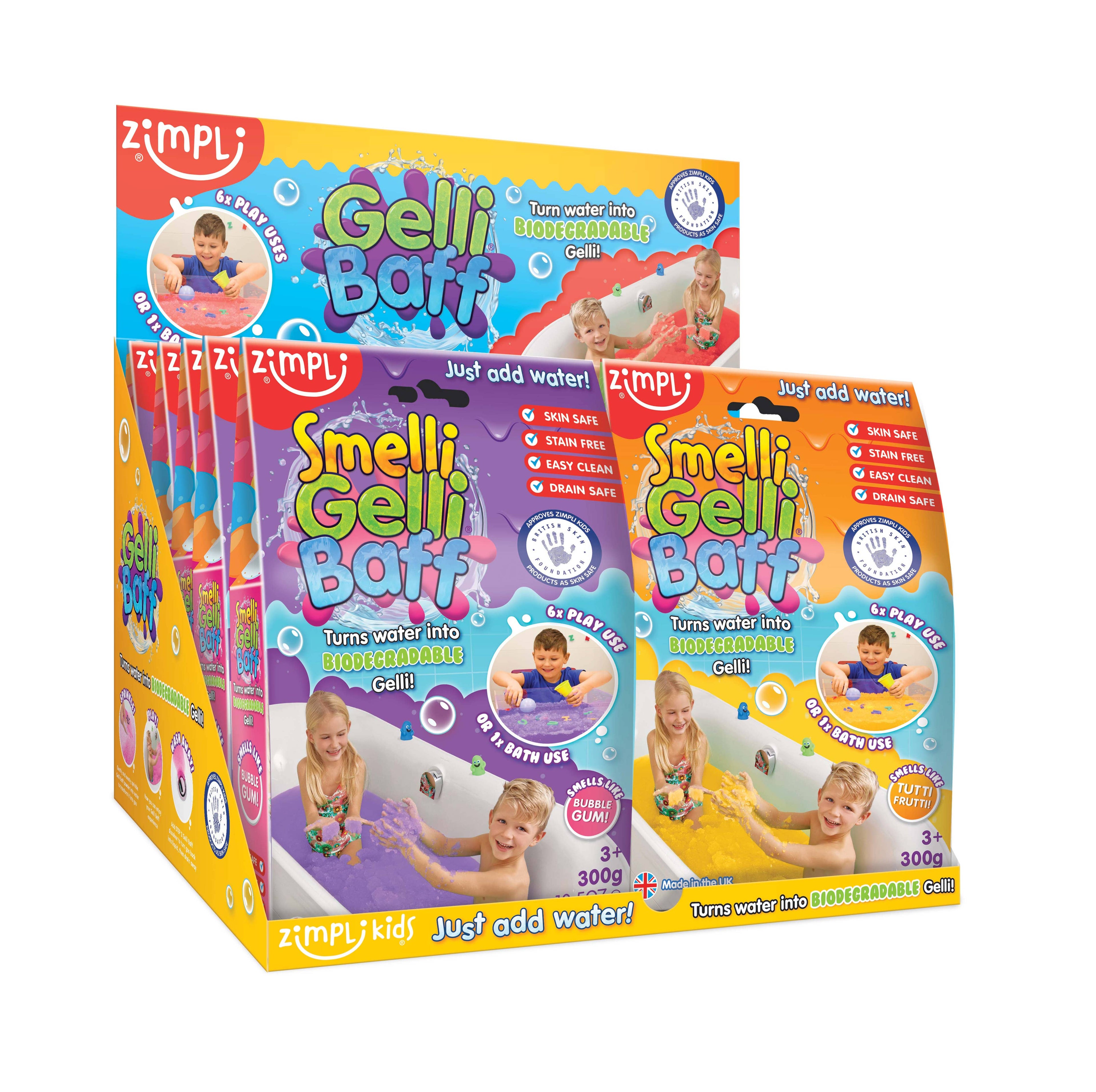 Zimpli Smelli Gelli Baff - UK Made Kids Sensory Bath Toy