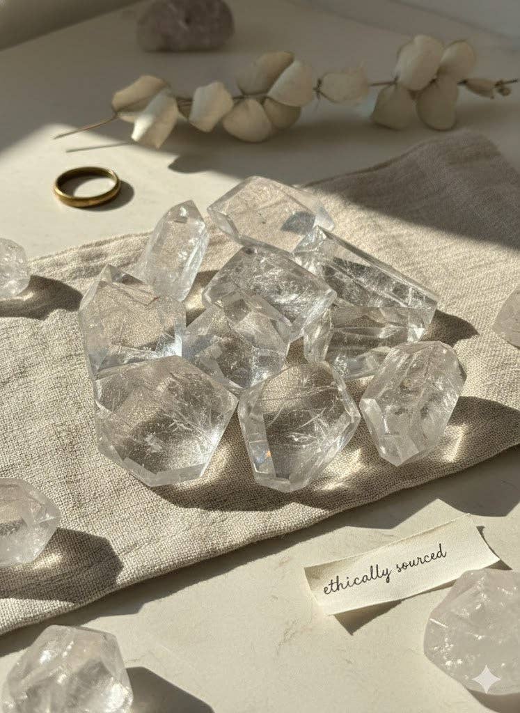 Natural Clear Quartz Freeform - High Vibration Crystal for Clarity
