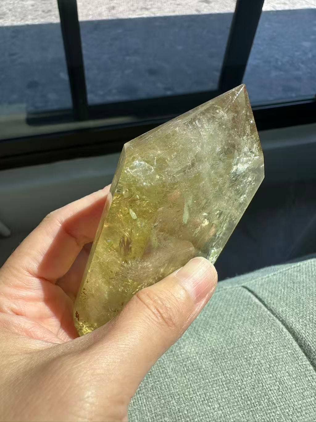 AAAA Premium Citrine Tower w Rainbow + Sparkle from Brazil - Vibration Natural Citrine Point for Abundance - Brazilian Citrine Crystal #2