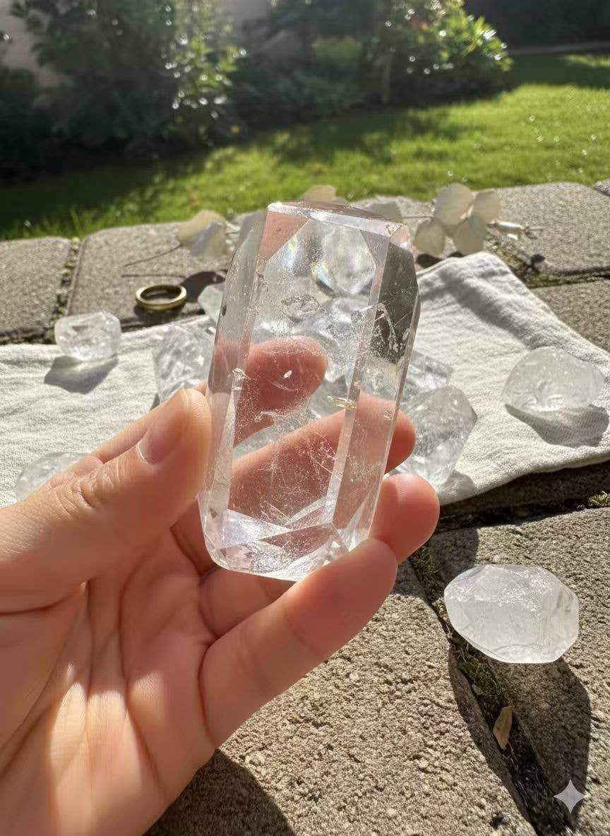 Natural Clear Quartz Freeform - High Vibration Crystal for Clarity