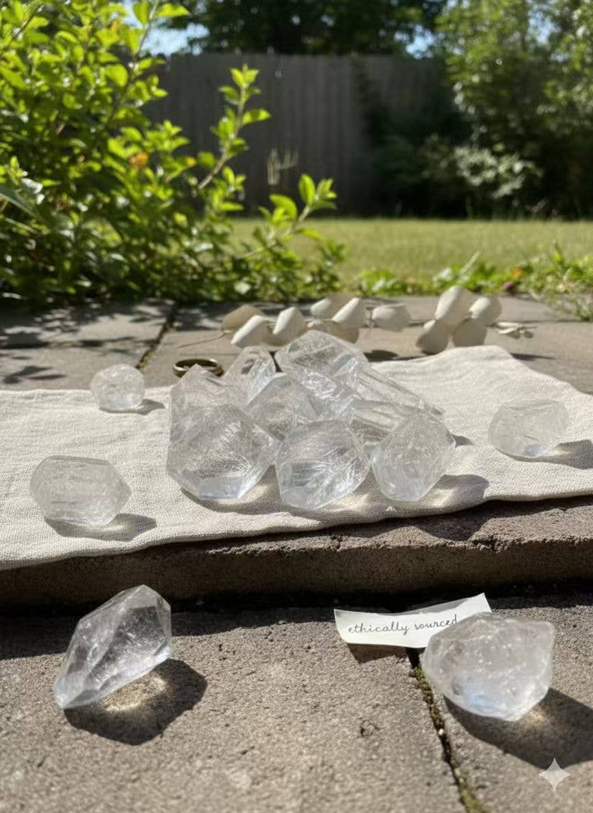Natural Clear Quartz Freeform - High Vibration Crystal for Clarity