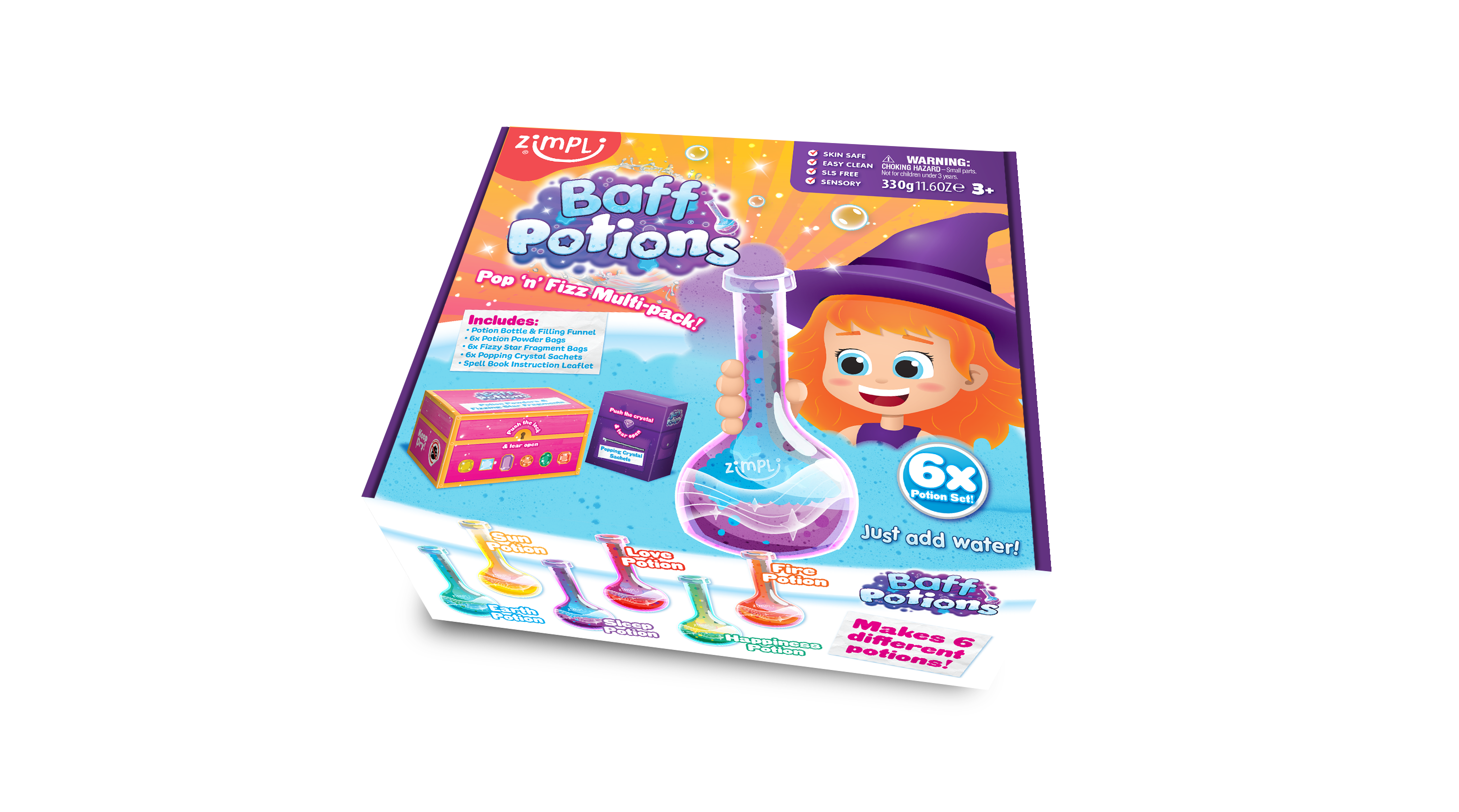 Zimpli Baff Potions - Pop'n'Fizz Multipack - 21 Mystical Mix
