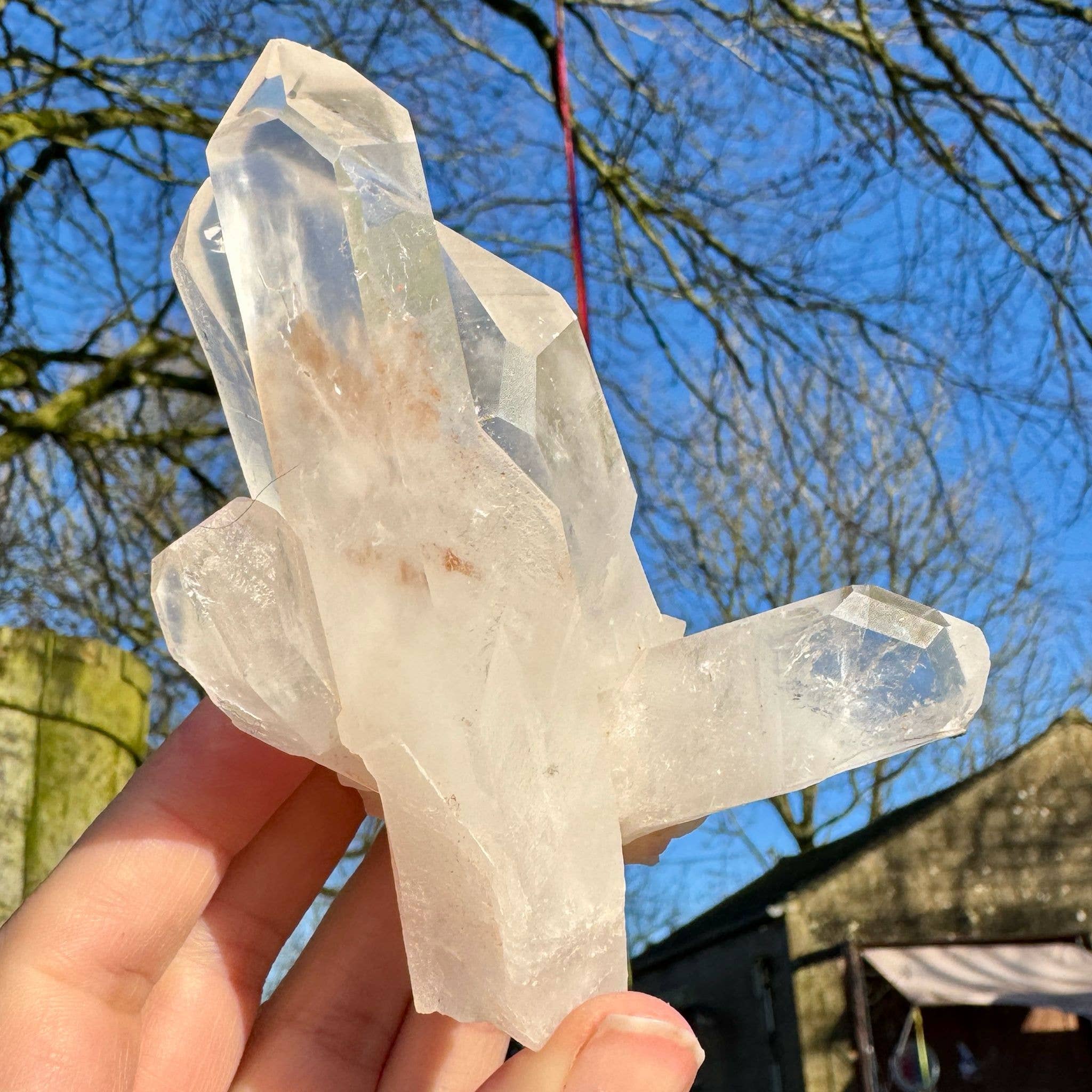 Quartz cluster 10cm called Reagan Clear Quartz point healer