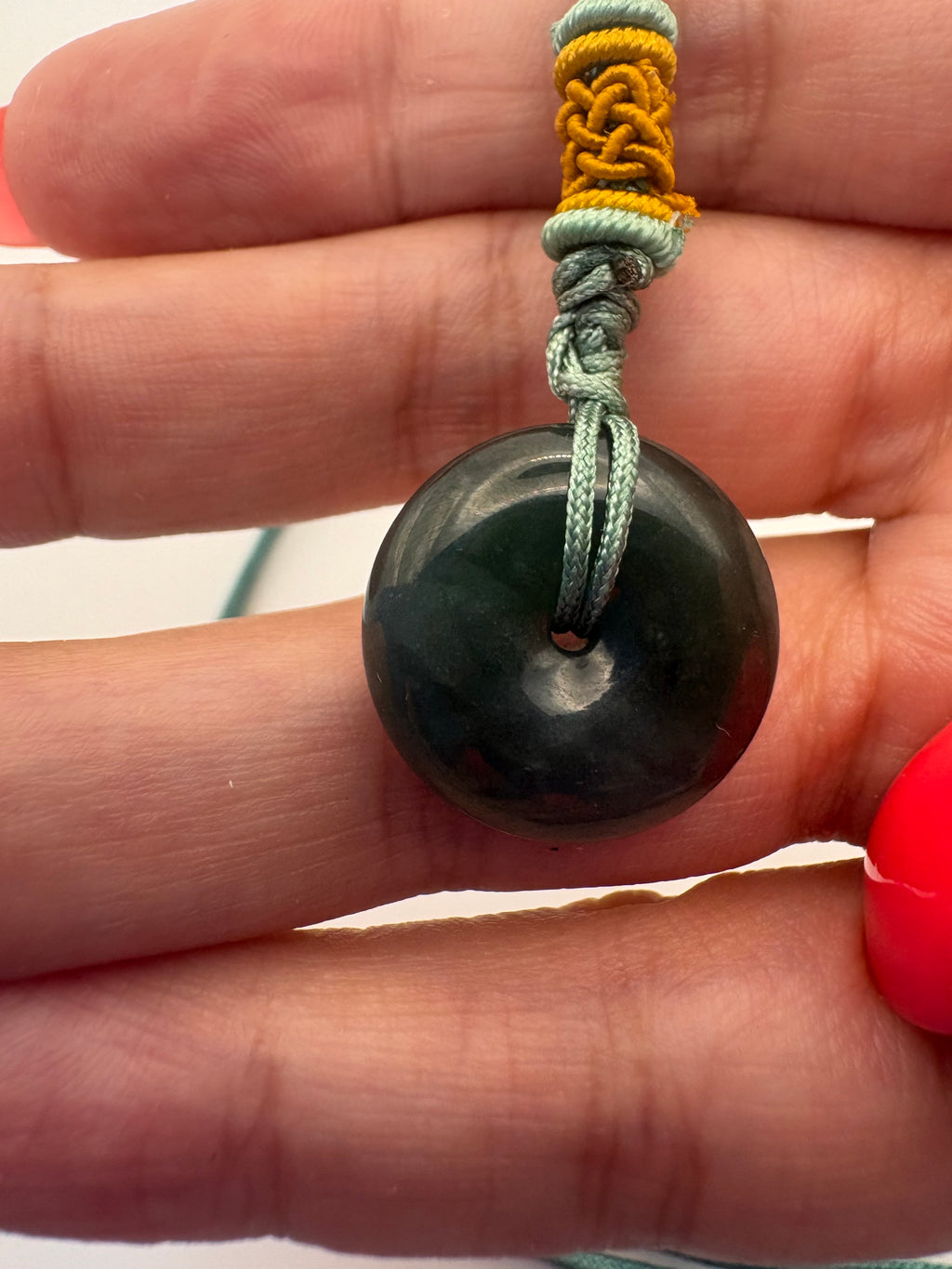 Jade donut necklaces